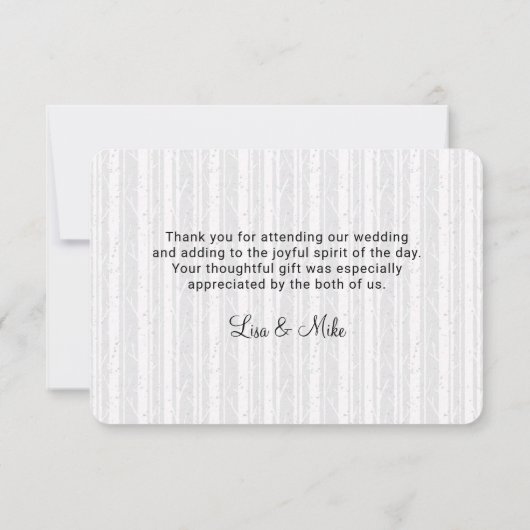 Rustic Reindeer Botanical Weddenschap Bedankt Kaart (Achterkant)