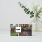Rustic Rental Kust Logo QR code Visitekaartje (Staand voorkant)