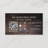 Rustic Rental Kust Logo QR code Visitekaartje (Achterkant)