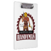Rustic Repairman Construction Handyman Modern Klembord (Rechts)