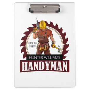 Rustic Repairman Construction Handyman Modern Klembord
