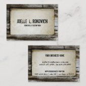 Rustic Retro  houten plaat Visitekaartje (Voorkant / Achterkant)