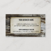 Rustic Retro houten plaat Visitekaartje (Achterkant)