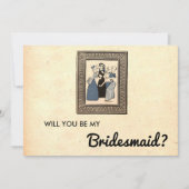  Rustic Retro Old Elegant Bridesmaid Card Kaart (Voorkant)