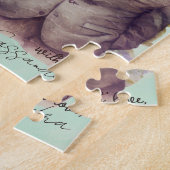 Rustic Retro Rabbit Easter Eggs Basket Legpuzzel (Zijkant)