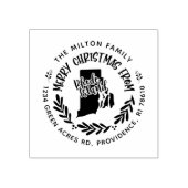 rustic rhode eiland merry kerkerkerst 	rubberstempel (Afrduk)