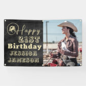 "Rustic Rider" Horse Theme Anniversaire Bannière P (Horizontal)