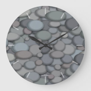 Rustic River Rock Clock Grote Klok
