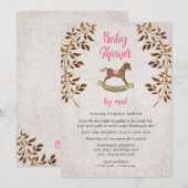 Rustic Rocking Horse baby shower per post Kaart (Voorkant / Achterkant)