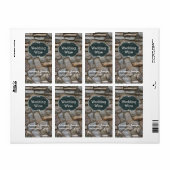 Rustic Rocks Custom Wedding Mini Wine Label (Full Sheet)