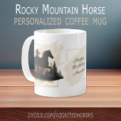 Rustic Rocky Mountain Horse Silhouette Personalise Koffiemok