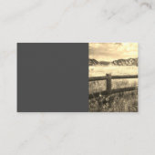 Rustic Rocky Mountain landscape sepia: foto Visitekaartje (Achterkant)