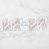 Rustic Romance Mariage Étiquette de bouteille d'ea (Étiquettes simples)