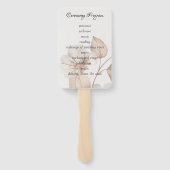 Rustic Romance Wedding Program Hand Fan Handwaaier (Achterkant)
