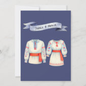 Rustic Romanian Wedding Traditional Folk Costumes  Kaart (Achterkant)
