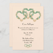 Rustic Romantic bruiloft Kaart (Voorkant / Achterkant)