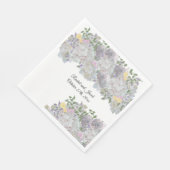 Rustic Romantic Floral Wedding Paper Servet (Hoek)