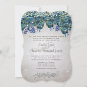 Rustic Romantic Peacock Blauwgroen Turquoise Peaco Kaart (Voorkant)