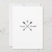 Rustic Romantic Tree Post Wedding Invite Kaart (Achterkant)