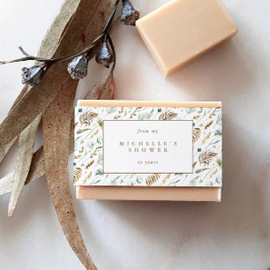 Rustic Romantische Zeep Belly Band Label Wrap Uitnodigingen Wikkel