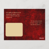 Rustic Rood Gouden Kant Bruiloft RSVP Voor Bijpass Briefkaart (Achterkant)