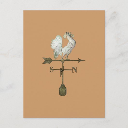 Rustic Rooster Briefkaart (Voorkant)