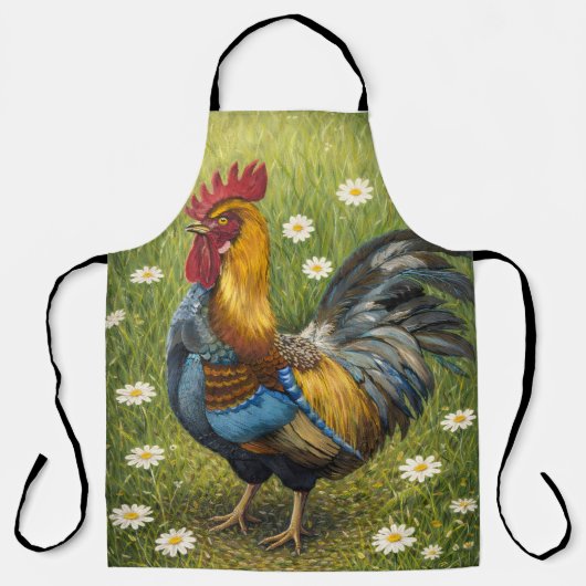 Rustic Rooster Farmhouse Kitchen Apron Schort (Voorkant)