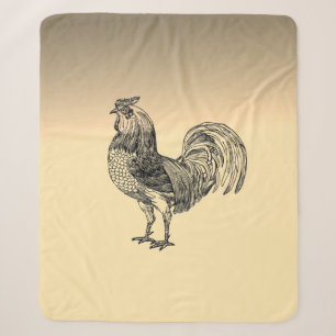 Rustic Rooster Sherpa Deken