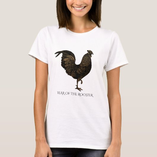 Rustic Rooster voor het Chinese nieuwjaar 2017 T-shirt (Voorkant)