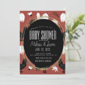 Rustic Roosters Boerderij Hand Drawn Pattern Kaart (Staand voorkant)