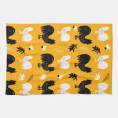 Rustic Roosters Boerderij Hand Drawn Pattern Theedoek (Horizontaal)