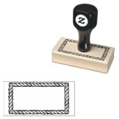 Rustic Rope Eenvoudig Rechthoekig 1x2 Lijst Rubberstempel (Gestempeld)