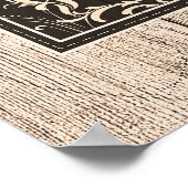 Rustic Rose Elegante Houten Diamond Feestbanner Poster (Hoek)