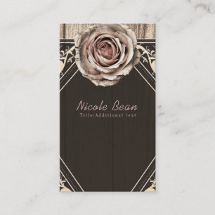 Rustic Rose Elegante Lichte Houten Diamant Aangepa Visitekaartje