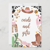 Rustic Rose Premier Rodéo Anniversaire Menu Carte  (Devant)