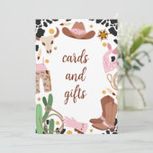 Rustic Rose Premier Rodéo Anniversaire Menu Carte  (Debout devant)