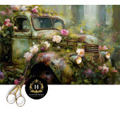 Rustic Rose Vine Truck Decoupage Tissuepapier