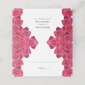 Rustic Roses Wedding Place Card (Buitenkant ongevouwen)