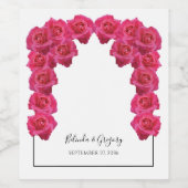 Rustic Roses Wedding Wijn Etiket (Enkel label)
