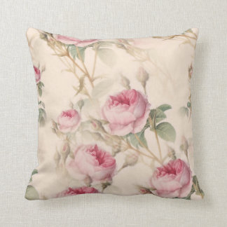 Rustic roze rozen kussen