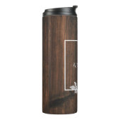 Rustic roze vlinder - Aangepaste thermische tromme Thermosbeker (Gedraaid links)