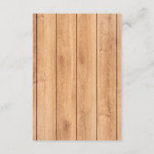 Rustic Rubber Ducky Bubbles Baby shower Informatiekaartje (Achterkant)