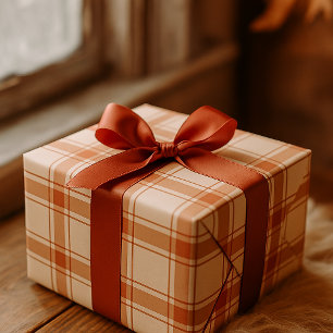 Rustic ruitpatroon naadloos herfstpatroon cadeaupapier