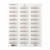 Rustic Rust Brown Winery Mountain Sketch Adres Etiket (Full Sheet)
