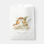 Rustic Rust Oranje paddenstoel Fern Foliage Weddin Bedankzakje (Voorkant)