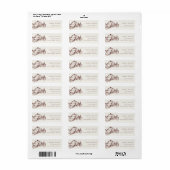 Rustic Rust Pine Bossen Mountain Sketch Adres Etiket (Full Sheet)