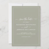 Rustic Sage Eucalyptus Weddenschap Foto opslaan Da Save The Date (Achterkant)