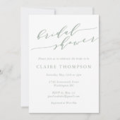 Rustic Sage Green Botanical Script Vrijgezellenfee Kaart (Voorkant)