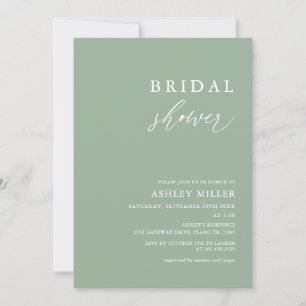 Rustic Sage Green Bridal Shower Kaart