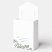 Rustic Sage Green Eucalyptus Wedding Bedankdoosjes (Geopend)